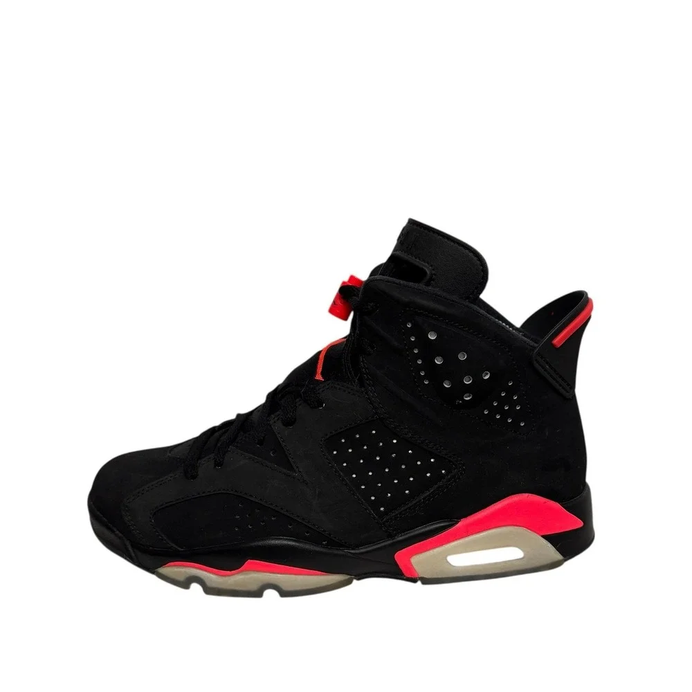 Nike Air Jordan 6 Retro Infrared 2019 Black Red Basketball Shoes 384664-060 Mens